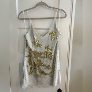 Free People Double Sequin Slip Dress
